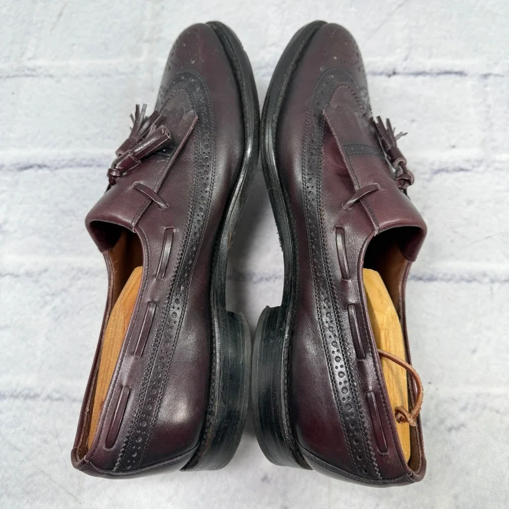 Allen Edmonds‎ Arlington Tassel Loafers Men's 9A Oxblood Burgundy Made USA 3777